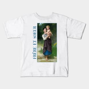 Brother and Sister by Bouguereau Kids T-Shirt